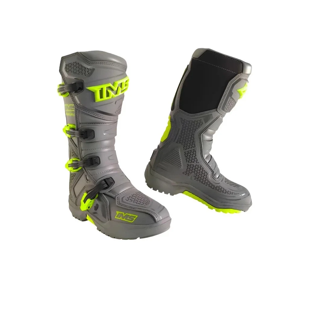 Bota IMS Robust Injetada Cinza/Flúor - Spinelli Motos Boutique